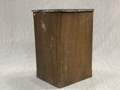 Mahogany veneered corner cabinet with marble...