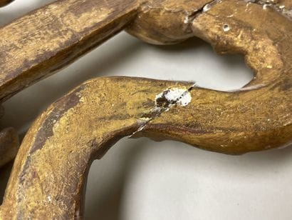 Pair of carved and gilded decorative woodwork.
Regency...