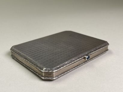 Etui en argent, 925°/00; intérieur vermeillé,...