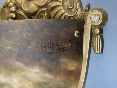 MULLER Frère Luneville.
Paire d'appliques...