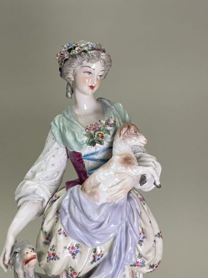 Large German porcelain sculpture from the...