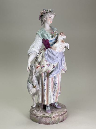 Large German porcelain sculpture from the...
