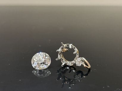 Round cut diamond, 2.03 ct, J color, clarity...