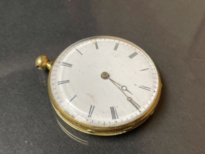 Gold pocket watch.
Missing the clasp
D: 36...