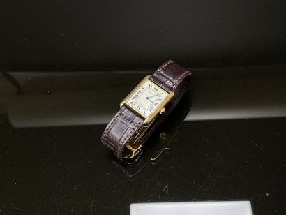 CARTIER Tank Louis
Yellow gold bracelet watch.
White...