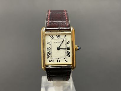 CARTIER Tank Louis
Yellow gold bracelet watch.
White...