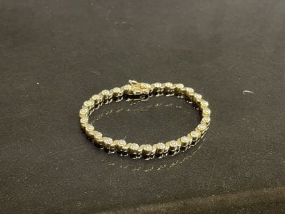 River bracelet in silver vermeil and small...