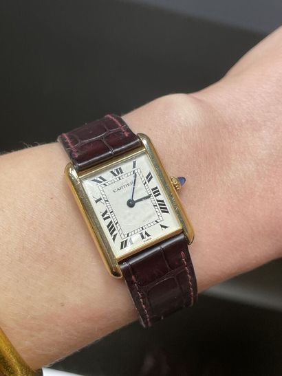 CARTIER Tank Louis
Yellow gold bracelet watch.
White...