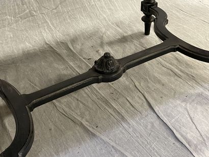 Table in black lacquered wood, for living...