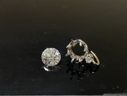 Round cut diamond, 2.03 ct, J color, clarity...