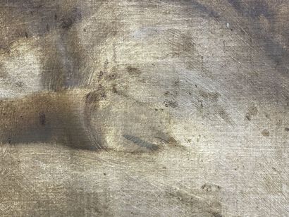 Eugène CARRIERE (1849-1906)
Femme au lit.
huile...