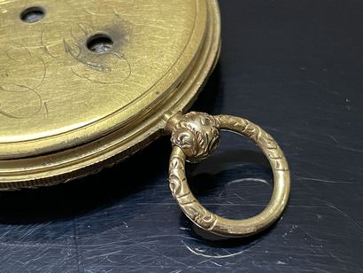 Extra-flat pocket watch in gold with a country...