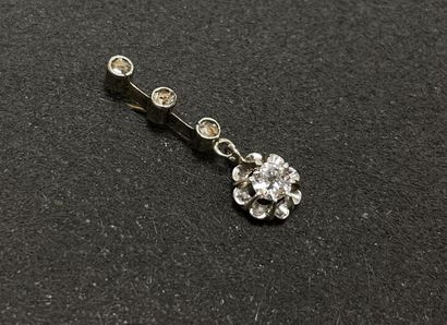 Platinum pendant set with old cut diamonds,...