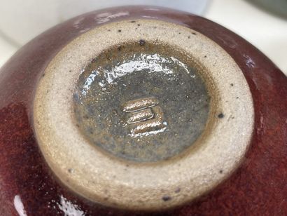 Paul BADIE (b. 1945). 
Four enamelled bowls
H....