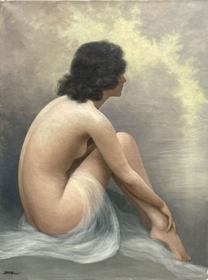 Jean JANNEL(1894- ?) : 
Nu féminin. 
Huile...