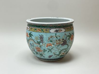 Aquarium en porcelaine à décor de dragon...