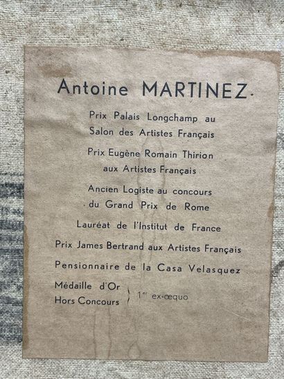 Antoine MARTINEZ (1913-1970)
Portrait d'un...