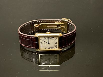 CARTIER Tank Louis
Yellow gold bracelet watch.
White...
