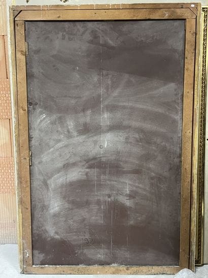 Mirror frame in wood and gilded stucco. 
180...
