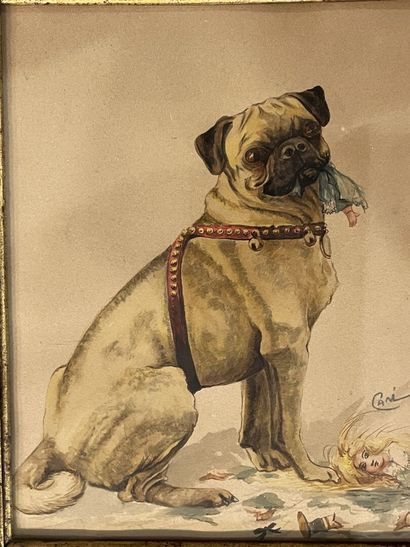 French school around 1900
Pug with a broken...