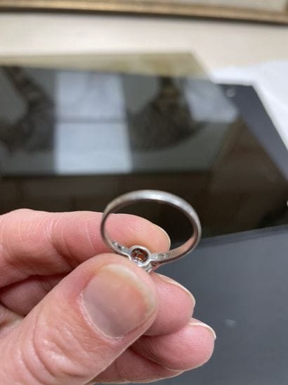 Solitaire ring in platinum and diamonds,...