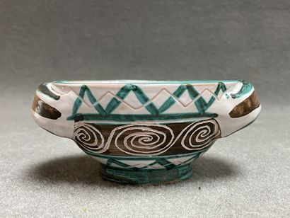 Robert PICAULT (1919-2000)
Earthenware coaster,...