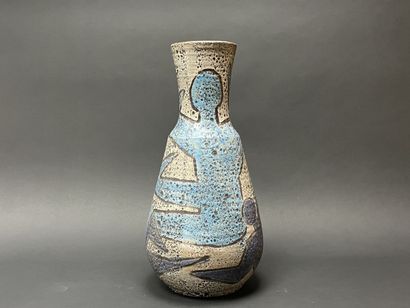 ACCOLAY
Grand vase en céramique à décor de...