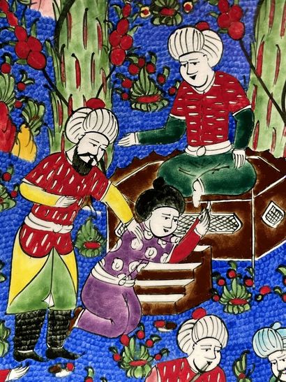 Plat en faïence KÜTANYA
Turquie XXe
H. :6...