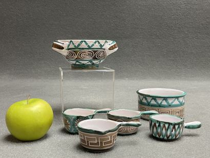 Robert PICAULT (1919-2000)
Earthenware coaster,...