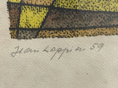 Jean LEPPIEN (1910-1991)
estampe, signée...