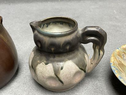Lot de cinq grès de Puisaye et diverses....