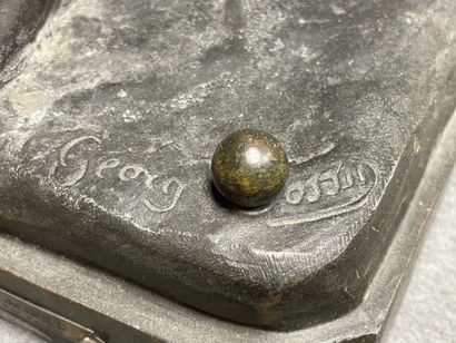 GOLF: statuette in patinated regula
H: 47...