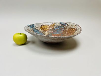 ACCOLAY
Grande coupe en grès aux poissons
H....