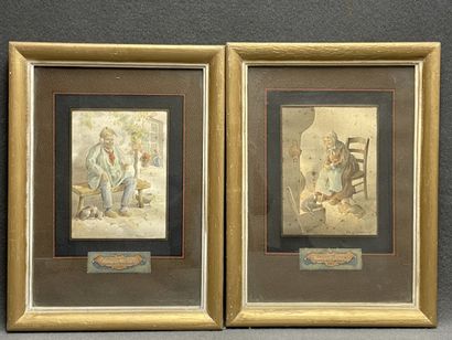 Robert PREVOST (1863-1967)
Two watercolors...