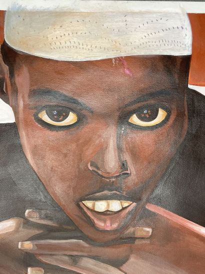 Eric ESTRIVIER ( XX°)
Portrait d'enfant africain
huile...