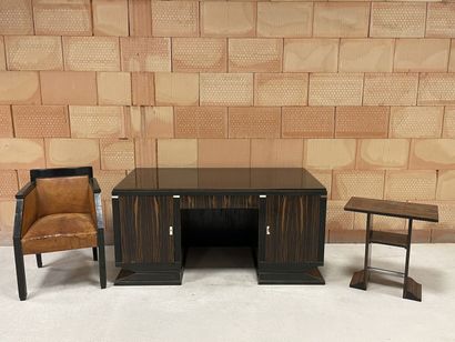 Cabinet de travail en placage d'ébène de...