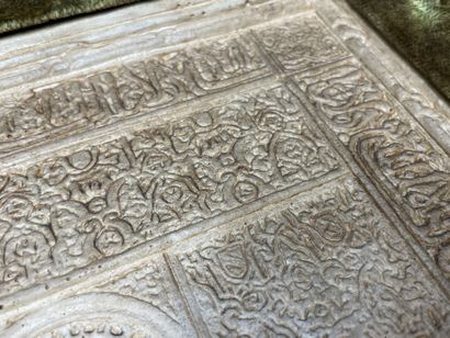 Model of the Alhambra Gate in plaster, velvet...