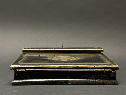 Lady's writing desk in blackened wood and...