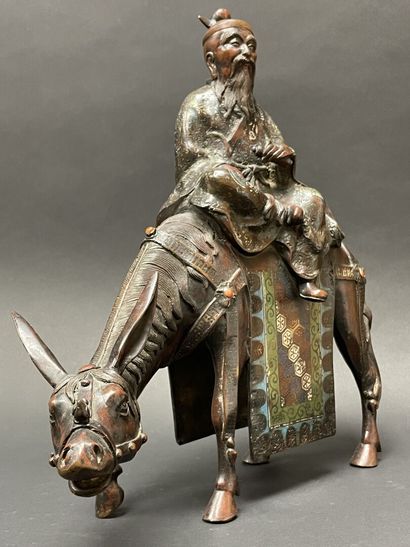 JAPON fin XIX°
TOBA sur sa mule.
Epreuve...