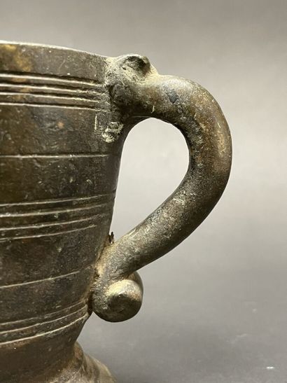 Apothecary mortar with stylized handle. Without...
