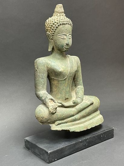Seated Maravijaya Buddha
Sculpture in lost-wax...