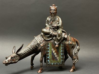 JAPON fin XIX°
TOBA sur sa mule.
Epreuve...