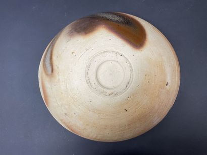 LA BORNE Very large stoneware bowl, abstract...