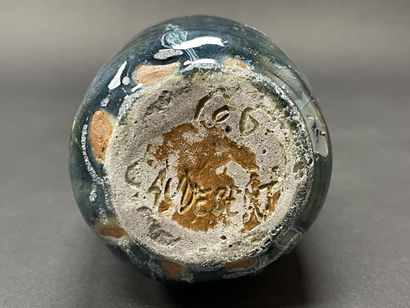 Alain GAUDEBERT (1937 ) 
Brown enameled raku...