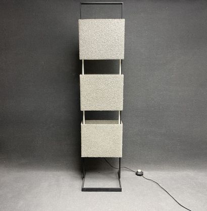 Metal floor lamp with three perspex shades.
Circa...