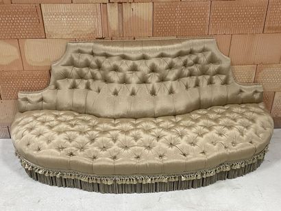 Boundary sofa, upholstered in beige moiré...