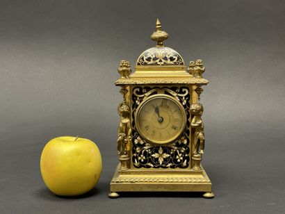 Bronze and cloisonné enamel clock.
movement...