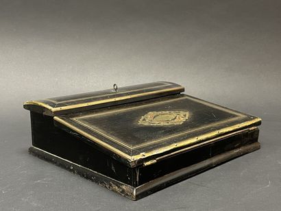 Lady's writing desk in blackened wood and...