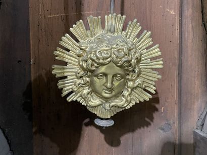 Carved oak floor clock, pewter dial supported...