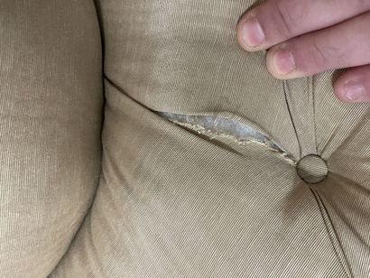 Boundary sofa, upholstered in beige moiré...